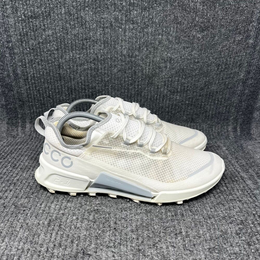 Ecco Biom 2.1 Trail Running Shoes White Cream Size 41 /‎ Womens 11 / Mens 9.5